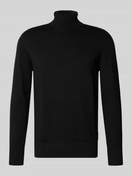 Golf o kroju regular fit z czystej bawełny Tom Tailor Denim czarny