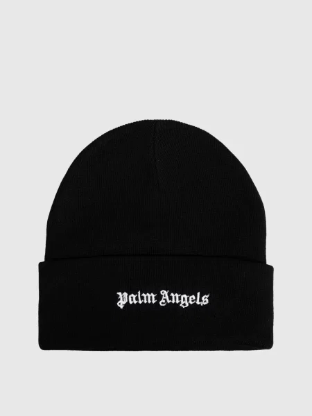 Шапка Palm Angels с вышивкой черная