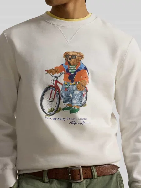 Bluza Polo Ralph Lauren z nadrukiem biała