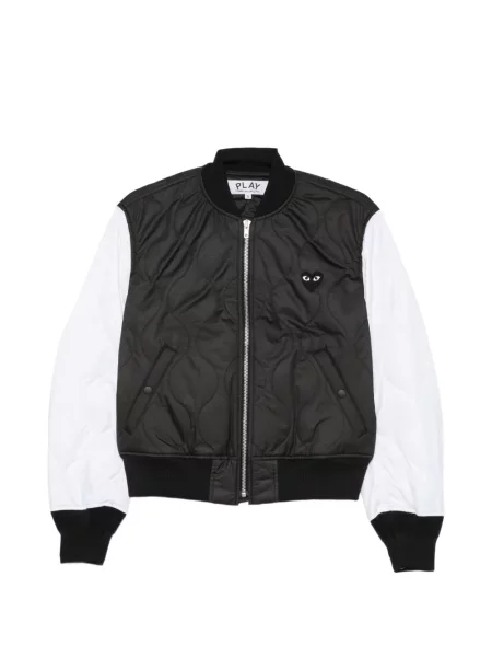 Matlasat geacă Comme Des Garcons Play cu imagine negru