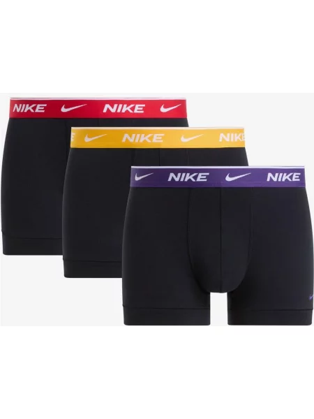 Bokserki Nike Trunk Dry Fit liliowe żółte 3 pary S czarne