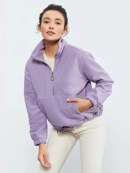 Tommy Life Fleecová mikina Sweatshirts šeříková