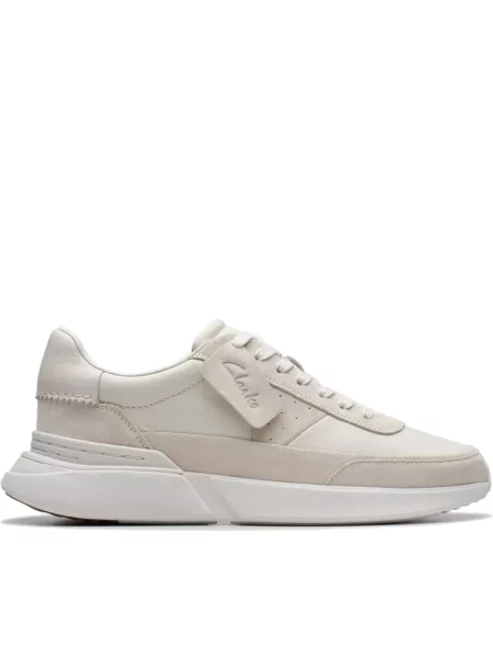 Sneakersy Clarks skórzane białe
