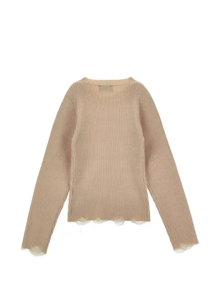Sweter dziecięcy Monnalisa brązowy