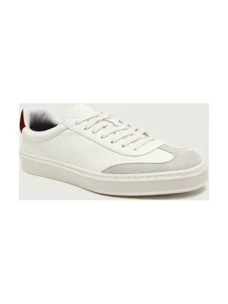 BOSS BLACK Teniși din piele Zarek_Tenn_sddr_DB | BECKHAM x BOSS | piele întoarsă alb