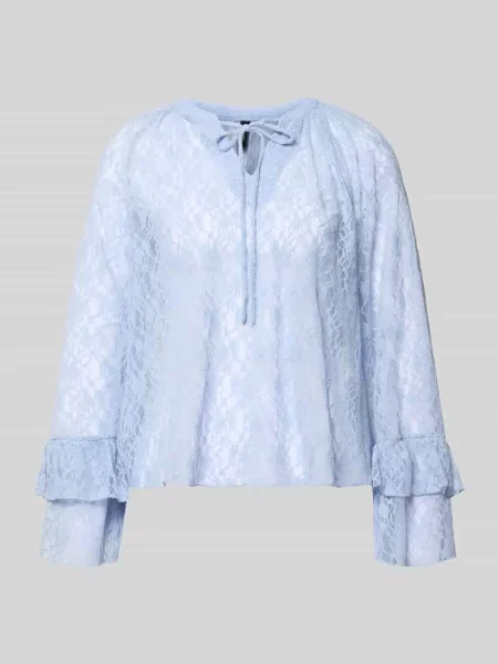 Koszula z długim rękawem w koronkowym wyglądzie w kroju regular fit model LOULOU' Vero Moda