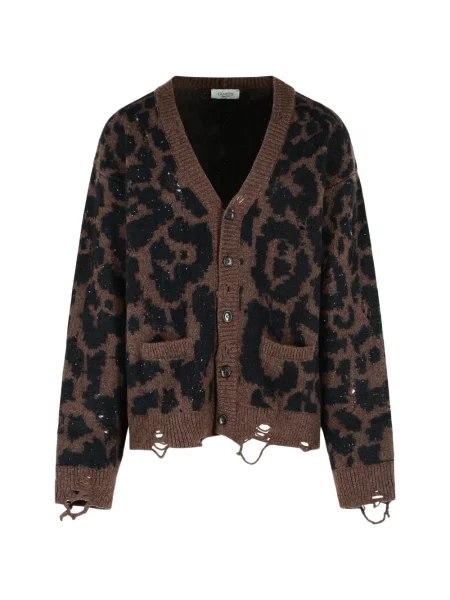 Cardigan Laneus cu model leopard maro