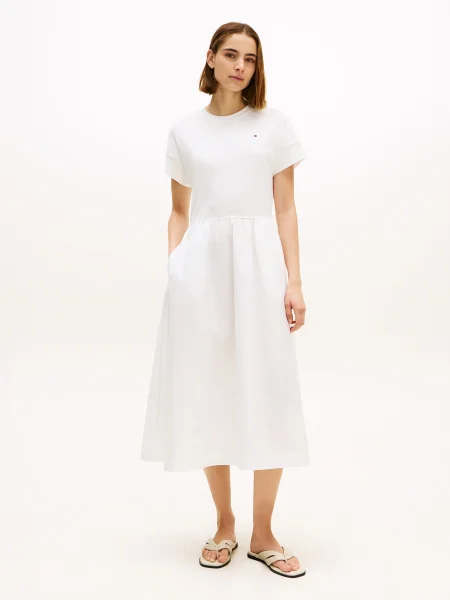 TOMMY HILFIGER Rochie CODY albastru închis / roșu alb