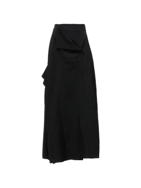 Fustă Yohji Yamamoto cu volane asimetrică negru