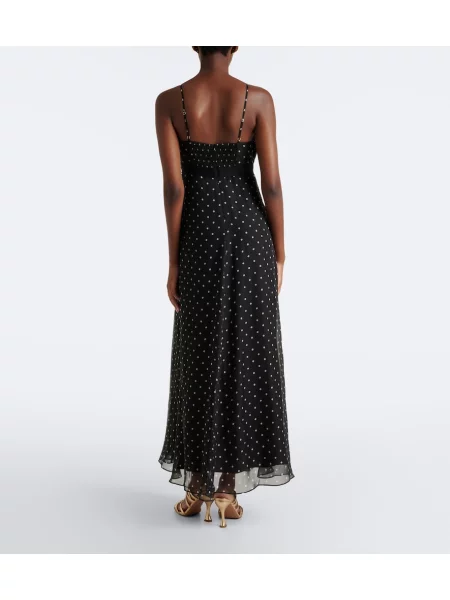 Rochie maxi Zimmermann cu buline cu volane albastru