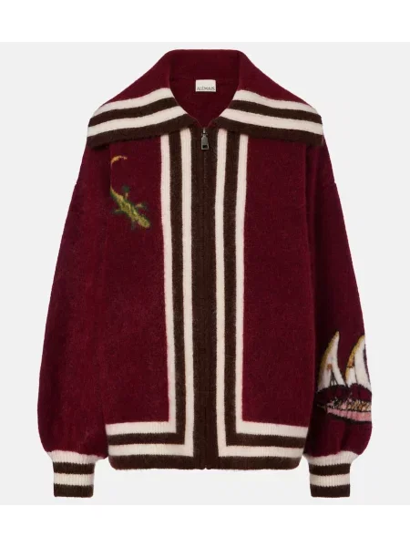 Cardigan Alemais de lână bordo