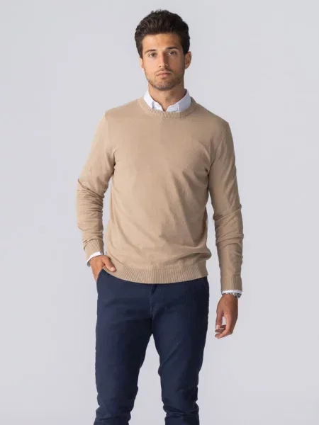 TEESHOPPEN Pulover Pullover Crew bej