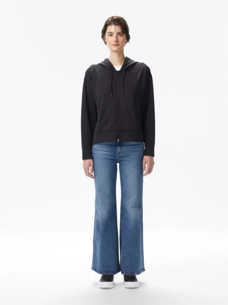 Худи Lacoste из модала черное