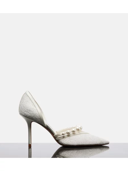 Pantofi cu toc Jimmy Choo din piele alb