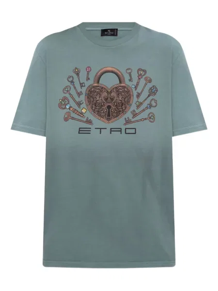 Tricou Etro cu imagine albastru