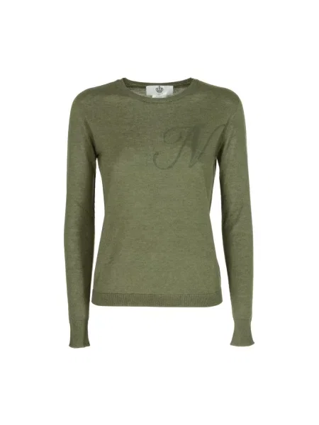 Długi sweter Dee Ocleppo z kaszmiru z długim rękawem zielony