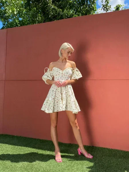 Сукня міні Milirud софтшел білий