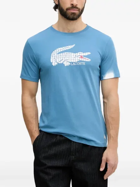 Tricou Lacoste cu imagine albastru
