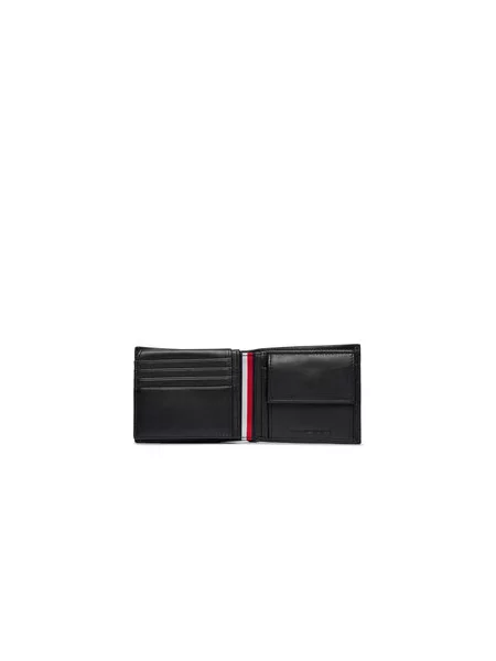 Tommy Hilfiger Pénztárca Th Corp Cc Flap And Coin fekete