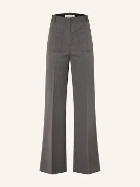 Victoria Beckham Široké Džíny Alina fossil grey šedé