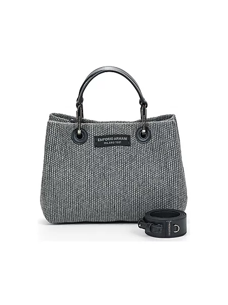 Crossbody torbica Emporio Armani siva