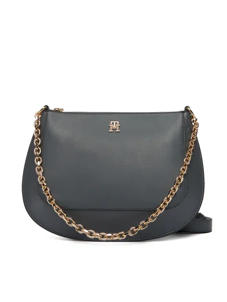 Tommy Hilfiger Дамска чанта Th Glam Conv Med Crossover сив