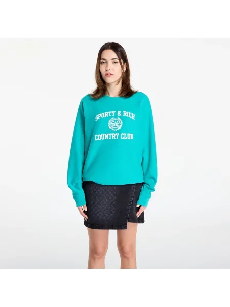 Mikina bez kapuce Sporty & Rich bez kostic zelená