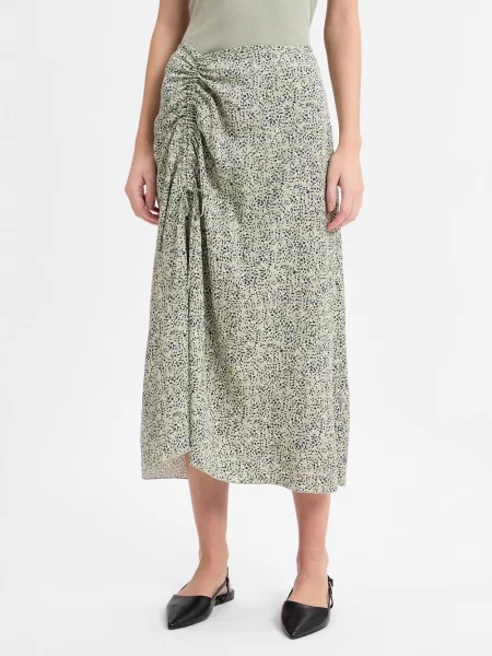 ARMEDANGELS spódnica midi Wolaa Waterdrop Kobiety Lyocell wzorzysty M zielony