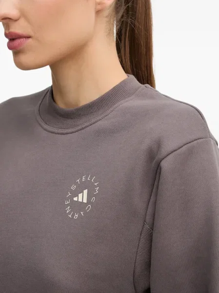 Пуловер Adidas By Stella Mccartney с кръгло деколте сиво