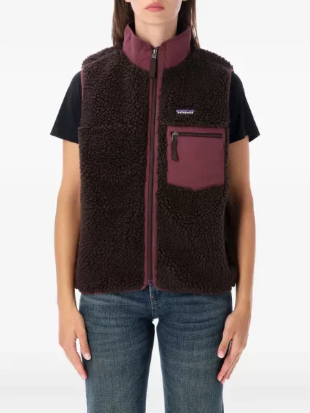 Fleecová retro vesta Patagonia hnědá