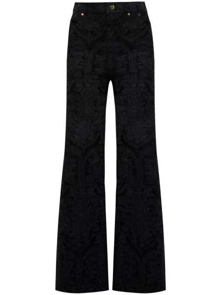 Jeansy dzwony La Doublej czarne