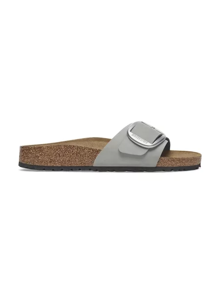Pantofi Birkenstock din nubuc cu cataramă verde