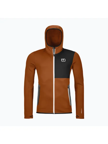 Мъжки суитшърт ORTOVOX Fleece Hoody bristle brown кафяво