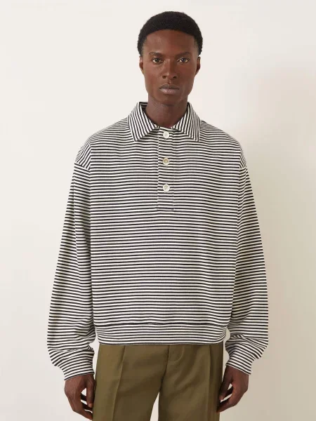 Marni Koszulka Polo Z Materiału Dresowego schwarz czarne