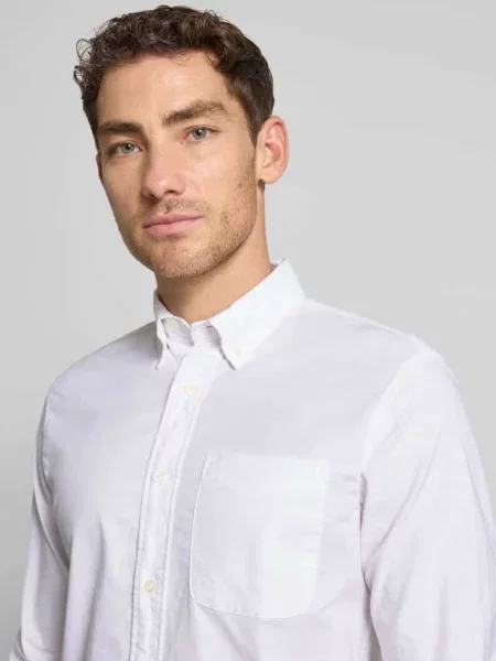 Koszula casualowa z listwą guzikową Jack & Jones Premium biała