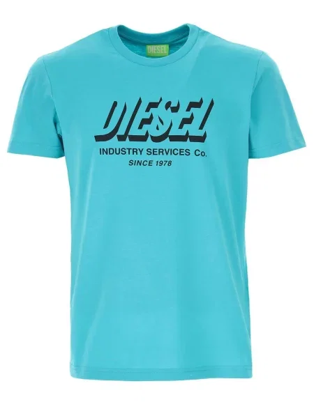 DIESEL Tričko tyrkysová