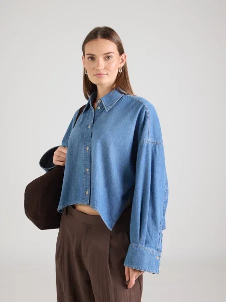 DRYKORN Blúzka OSHIA denim modrá