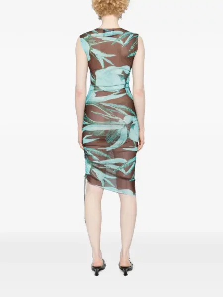 Rochie mini Louisa Ballou cu model floral cu imagine albastru