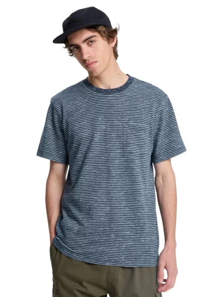Koszulka z krótkim rękawem dla Mężczyzn LOPAZ STRIPED POCKET niebieski