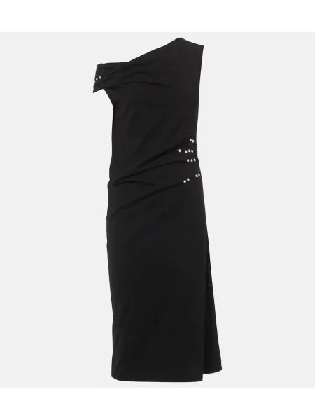 Rochie midi Dries Van Noten din jerseu până la genunchi de costum negru
