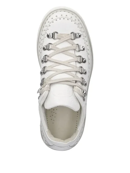 Кожени маратонки Fracap с връзки бяло