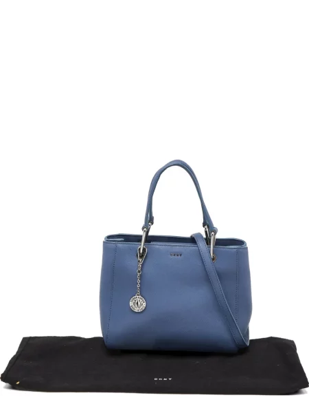 Geantă shopper Dkny din piele albastru