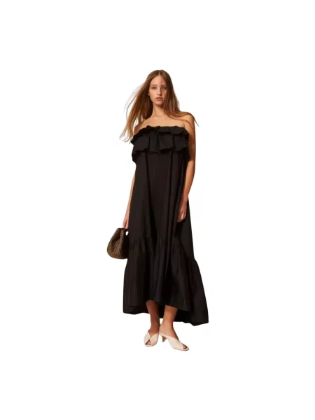 Sukienka maxi Twinset czarna