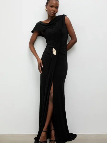 Answear.LAB rochie drapată negru