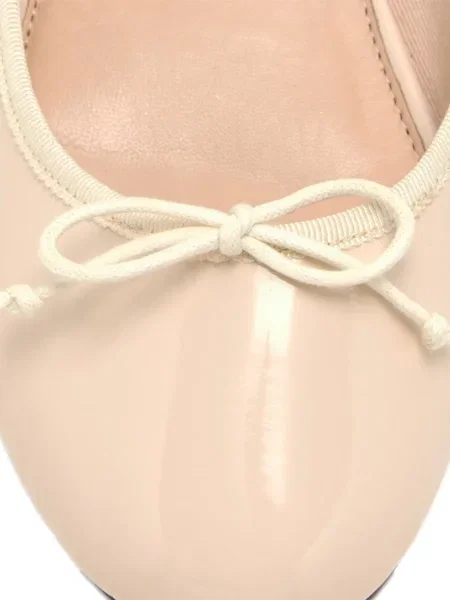 Δερμάτινος μπαλαρίνες House Of Ballerinas με φιόγκο από λουστρίνι μπεζ