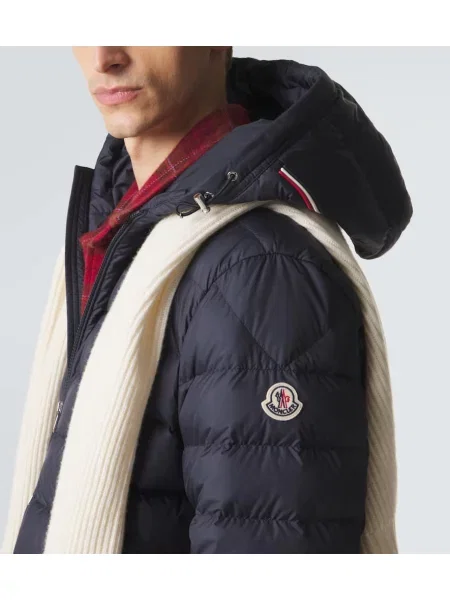 Geacă cu puf Moncler albastru