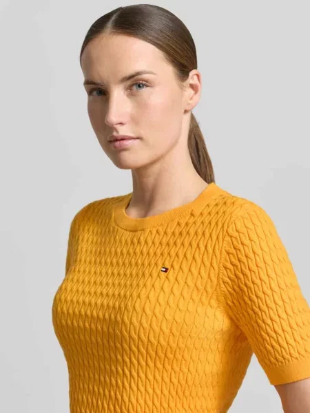 T-shirt krój slim fit z czystej bawełny Tommy Hilfiger