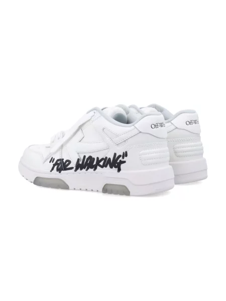 Sneakersy Off-white skórzane biznesowe trekkingowe białe