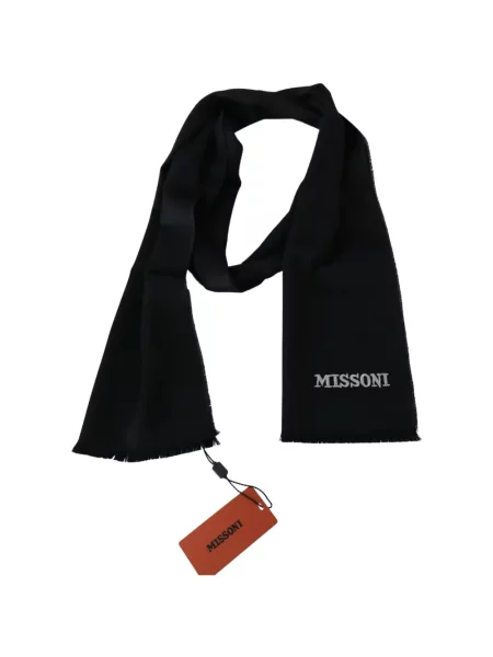 Fular Missoni cu broderie negru