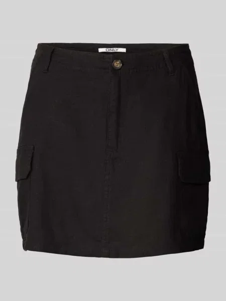Spódnica mini z mieszanki lnu i model ‘MALFY’ Only czarna